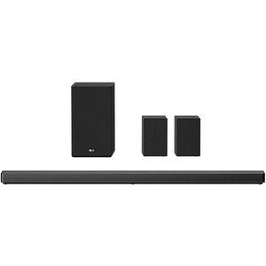 LG SN11RG 7.1.4 Channel High Res Audio Sound Bar and Surround Speakers with Dolby Atmos and Google Assistant Built-in - Black