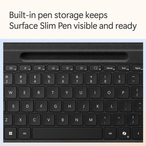 Microsoft - Pro Flex Keyboard for Pro (11th Edition), Pro 9, Pro 8 and Surface Slim Pen (2nd Edition) - Black