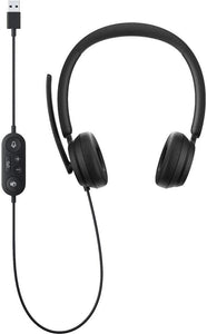 Microsoft Modern USB Wired On-Ear Headset with Flip-to-mute Microphone for Teams - Black