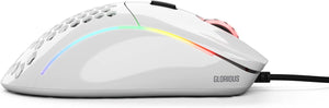 Glorious - Model D Wired Ergonomic Gaming Mouse - Glossy White