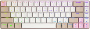 Cherry - MX-LP 2.1 Compact 65% Wireless Gaming Keyboard with RGB MX Silver Speed Switches - Khaki Pink