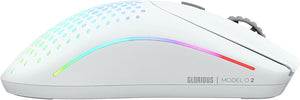 Glorious - Model O 2 Lightweight Wireless Optical Gaming Mouse with BAMF 2.0 Sensor - Matte White