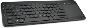 Microsoft - All-in-One Media Wireless Keyboard with Trackpad - Black