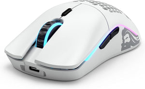 Glorious - Model O Wireless Honeycomb RGB Gaming Mouse - Matte White