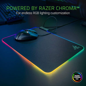 Razer - Firefly V2 Hard Surface Gaming Mouse Pad with Chroma RGB Lighting - Black