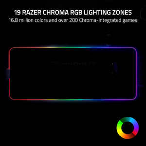 Razer - Strider Hybrid Gaming Mouse Pad With Chroma RGB Lighting (XL) - Black