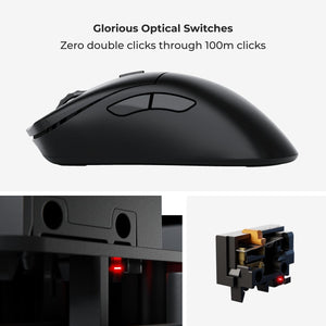 Glorious Model D 2 PRO Lightweight Wireless Optical Gaming Mouse with BAMF 2.0 Sensor - Matte Black