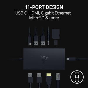 Razer - 11-Port USB-C Dock - Black