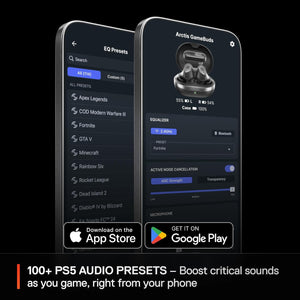 SteelSeries - Arctis GameBuds True Wireless Noise Cancelling Gaming Earbuds for PS5, PS4, PC, Switch - Black