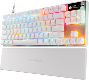 SteelSeries - Apex Pro TKL Gen 3 Wired OmniPoint Adjustable HyperMagnetic Gaming Keyboard with Rapid Tap - White