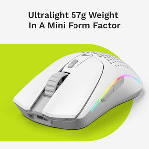 Glorious O 2 Mini Wireless Optical Gaming Mouse - Matte White