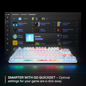 SteelSeries - Apex Pro TKL Gen 3 Wired OmniPoint Adjustable HyperMagnetic Gaming Keyboard with Rapid Tap - White