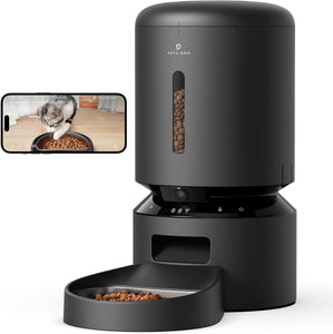 PetLibro - 5L Granary WiFi Stainless Steel Automatic Pet Feeder with Camera Monitoring - Black