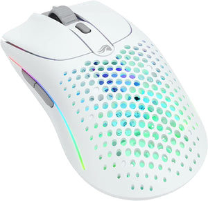 Glorious - Model O 2 Lightweight Wireless Optical Gaming Mouse with BAMF 2.0 Sensor - Matte White