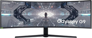 Samsung - Odyssey 49” 1000R Curved Dual QHD 240Hz 1ms FreeSync & G-Sync Gaming Monitor - Black