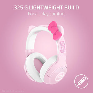 Razer - Kraken Kitty V2 BT Wireless Gaming Headset with Chroma RGB - Hello Kitty Edition - Pink