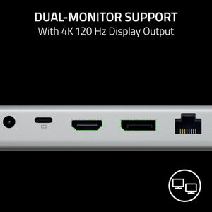 Razer - 14-Port USB 4 Dock for Dual Displays - Mercury