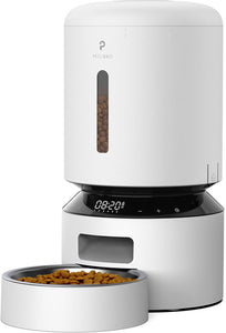 PetLibro - 5L Granary Stainless Steel Automatic Dog and Cat Feeder with Voice Recorder - White