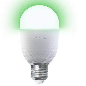 Razer - Aether Chroma RGB LED Light Bulb for Gamer Rooms - White