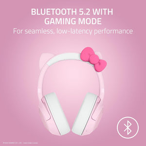 Razer - Kraken Kitty V2 BT Wireless Gaming Headset with Chroma RGB - Hello Kitty Edition - Pink