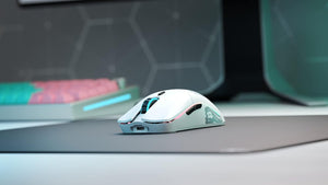 Glorious - Model O Wireless Honeycomb RGB Gaming Mouse - Matte White