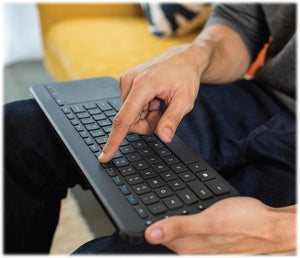 Microsoft - All-in-One Media Wireless Keyboard with Trackpad - Black