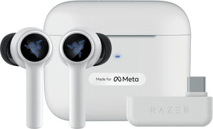 Razer Hammerhead HyperSpeed Multi-Platform Wireless VR Gaming Earbuds for Meta Quest 2 & 3 - White
