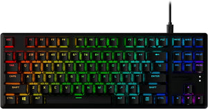 HyperX - Alloy Origins Core TKL Wired Mechanical Red Linear Switch RGB Gaming Keyboard- Black