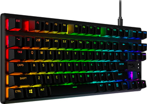 HyperX - Alloy Origins Core TKL Wired Mechanical Red Linear Switch RGB Gaming Keyboard- Black