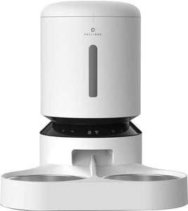 PetLibro - 5L Granary WiFi Automatic Pet Feeder with Dual Stainless Steel Food Tray and Voice Recorder - White