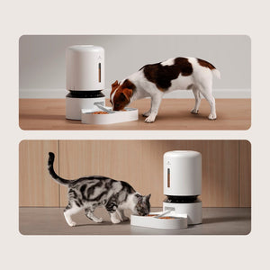 PetLibro - 5L Granary WiFi Automatic Pet Feeder with Dual Stainless Steel Food Tray and Voice Recorder - White