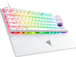 Razer - Huntsman V3 Pro TKL Wired Analog Optical Esports Keyboard with with Snap Tap Mode Rapid Trigger and Adjustable Actuation - White