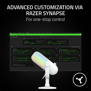 Razer - Seiren V3 Chroma Condenser USB Microphone - White