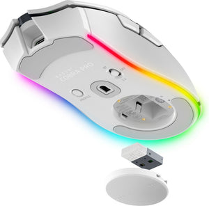 Razer - Cobra Pro Wireless Gaming Mouse with Chroma RGB Lighting and 10 Customizable Controls - White