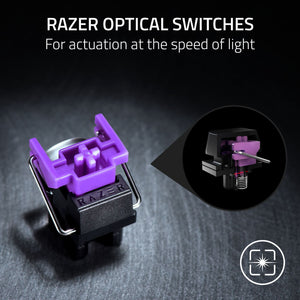 Razer - Huntsman Mini 60% Wired Clicky Optical Switch Gaming Keyboard - Quartz Edition