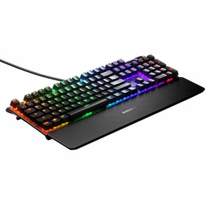 SteelSeries Apex 7 Full Size Wired Mechanical Blue Tactile & Clicky Switch Gaming Keyboard with RGB Backlighting - Black