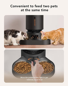 PetLibro - Granary WiFi Stainless Steel Dual Food Tray 5L Automatic Pet Feeder with Camera Monitoring - Black