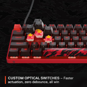 SteelSeries - Apex 9 Mini 60% Wired OptiPoint Adjustable Actuation Switch Gaming Keyboard with RGB Lighting - FaZe Clan Limited Edition