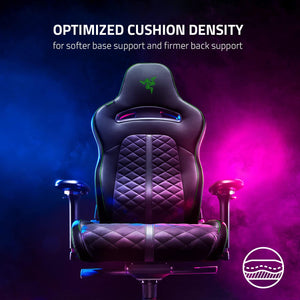 Razer - Enki Gaming Chair for All-Day Comfort - Black/Green