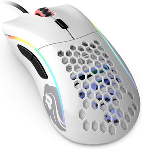 Glorious - Model D Wired Ergonomic Gaming Mouse - Glossy White