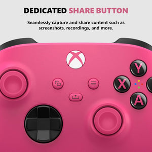 Microsoft - Xbox Wireless Controller for Xbox Series X/S, Xbox One, Windows Devices - Deep Pink