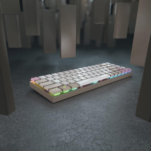 Cherry - MX-LP 2.1 Compact 65% Wireless Gaming Keyboard with RGB MX Silver Speed Switches - Khaki Pink