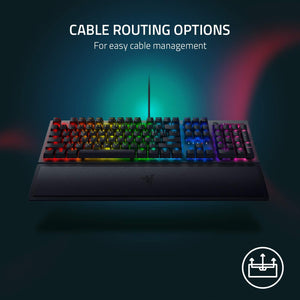 Razer - Blackwidow V3 Full Size Wired Mechanical Green Clicky Tactile Switch Gaming Keyboard with Chroma RGB Backlighting - Black