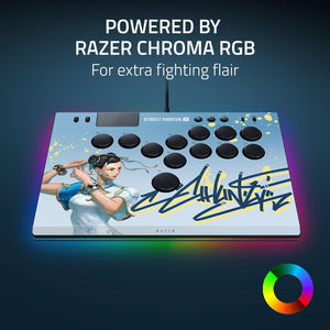 Razer - Kitsune All-Button Optical Arcade Controller for PS5 and PC - SF6 Chun-Li Edition