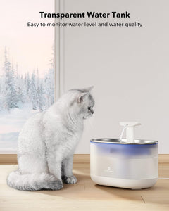 PetLibro - Capsule 2.1L Pet Water Fountain with Two Flow Modes - Stainless Steel Purple