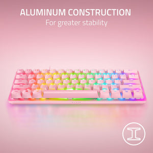 Razer - Huntsman Mini 60% Wired Clicky Optical Switch Gaming Keyboard - Quartz Edition