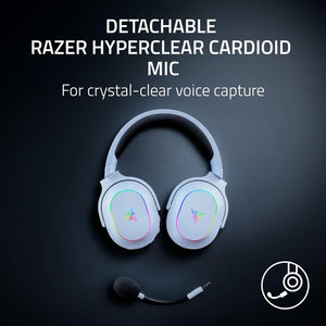 Razer - Barracuda X Chroma Wireless Multi-Platform Gaming Headset with 6 Zone Earcup Lighting - White