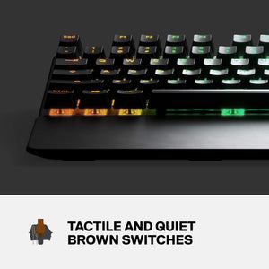 SteelSeries - Apex 7 Brown Switches Wired Mechanical RGB Gaming Keyboard - Black
