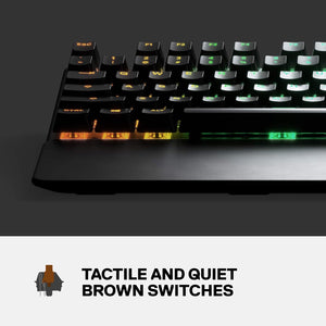 SteelSeries - Apex 7 Brown Switches Wired Mechanical RGB Gaming Keyboard - Black