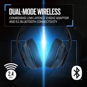 RIG 600 PRO HS Dual Wireless Multiplatform Gaming Headset with Bluetooth for PS4, PS5, Nintendo Switch, PC, and Mobile - Black